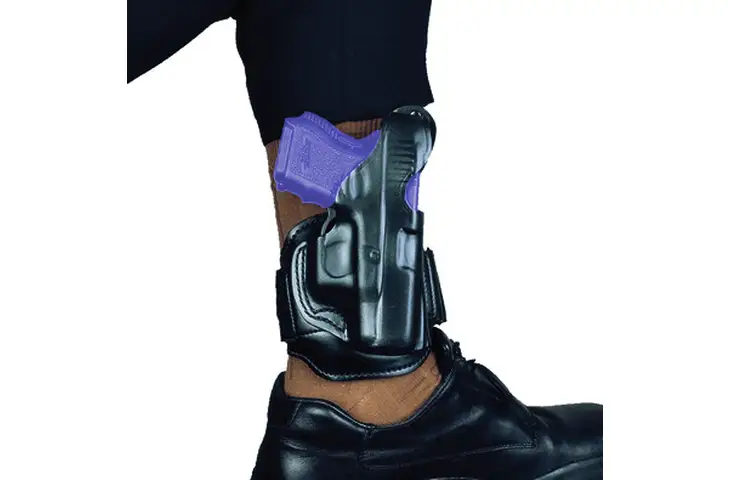 DeSantis Left Hand Black Leather Ankle Holster 044BB02Z0 - S&W J 36, 37, 60, 317, 331, 337, 360, 431 - view 2